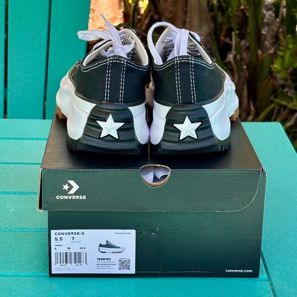 CONVERSE Chuck Taylor Canvas Run Star Hike Platform Low Top Black Women's 7 - Picture 15 of 16